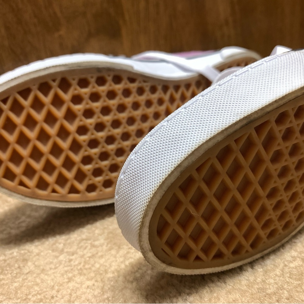 Vans Pink/Lavender and White Women's Sneakers - Picture 6 of 13